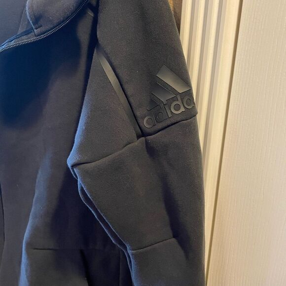 Adidas Men’s ZNE Hooded Black Zip Up Jacket L - Picture 7 of 16